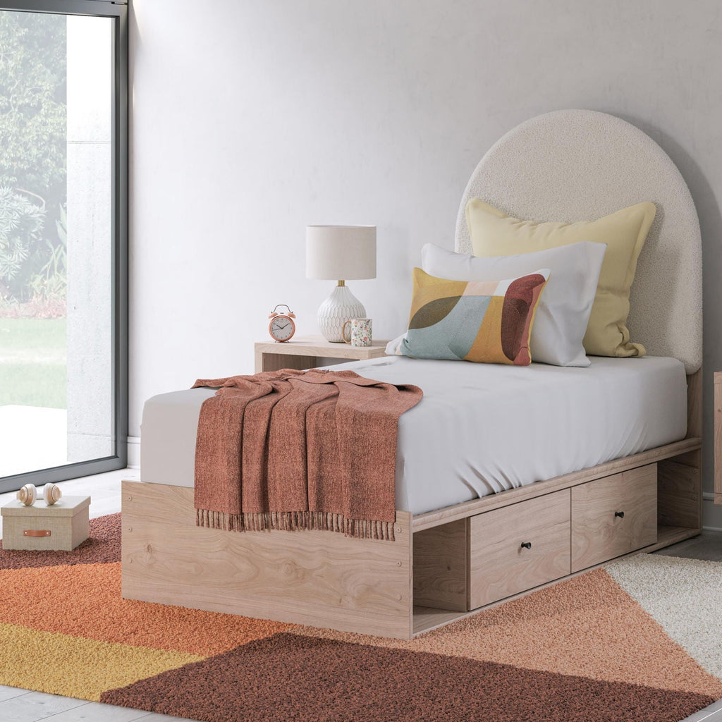 Full Upholstered Storage Bed Set with Mattress and Mattress Cover