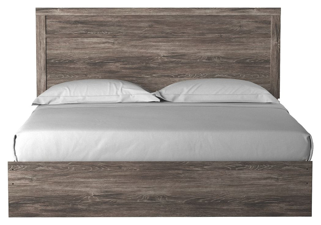 Complete Rustic Wood Gas‑Lift Storage Bed Set with Mattress & Mattress Cover