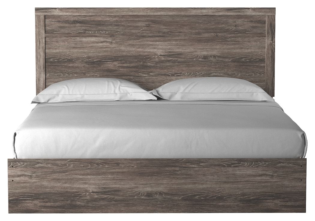Complete Rustic Wood Gas‑Lift Storage Bed Set with Mattress & Mattress Cover