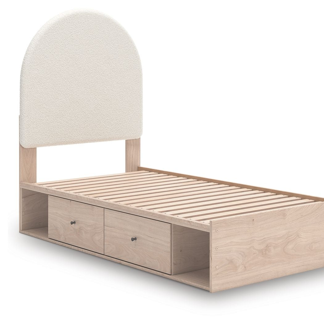 Full Upholstered Storage Bed Set with Mattress and Mattress Cover