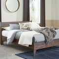Complete modern solid wood platform bed set