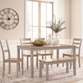 Farmhouse Style Solid Wood Dining Table and Chair Set