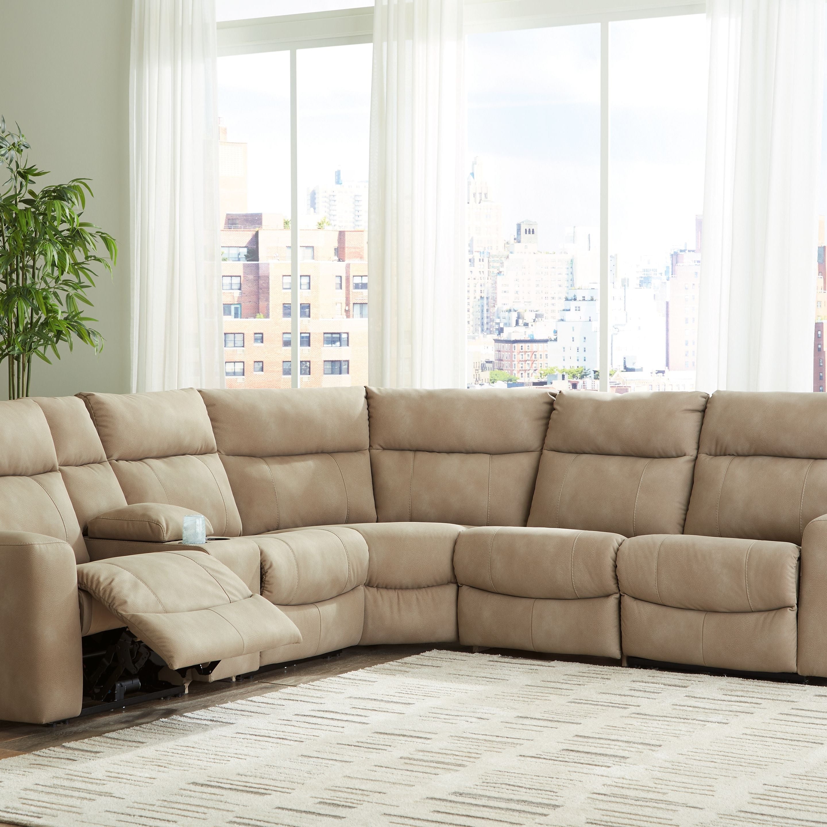 Power Reclining Sectional Sofa with Adjustable Headrests