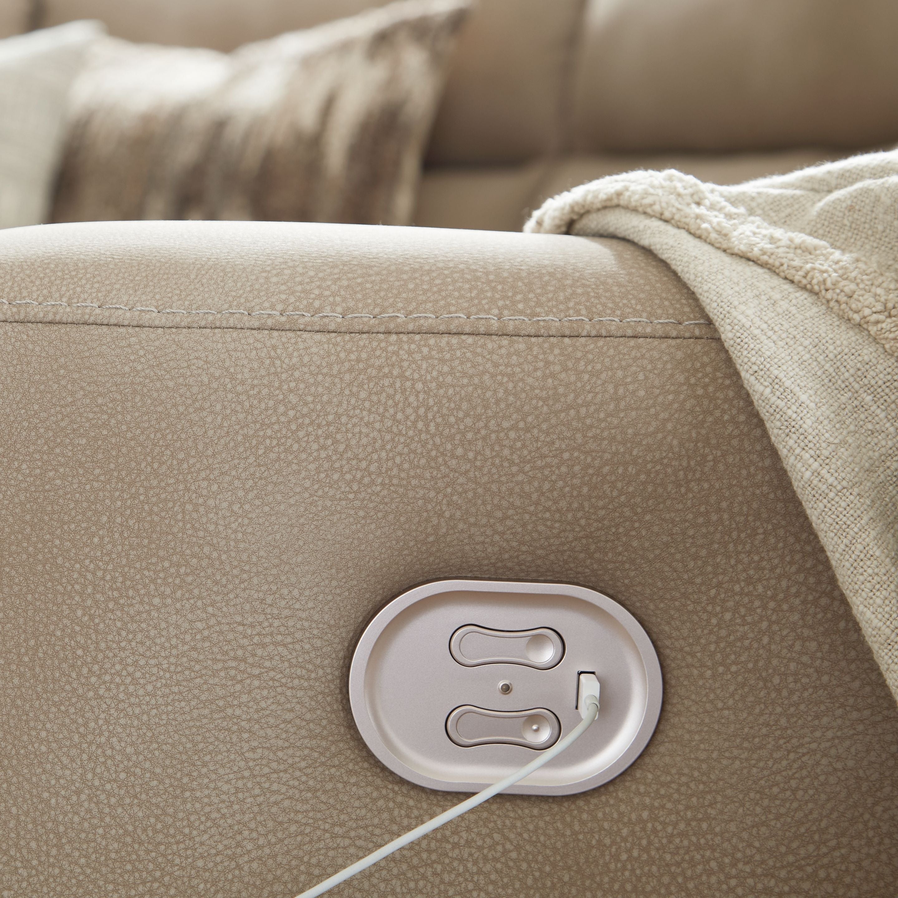 Power Reclining Sectional Sofa with Adjustable Headrests