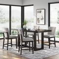 Rectangular High-Top Dining  Set 5-Piece – Dark Taupe